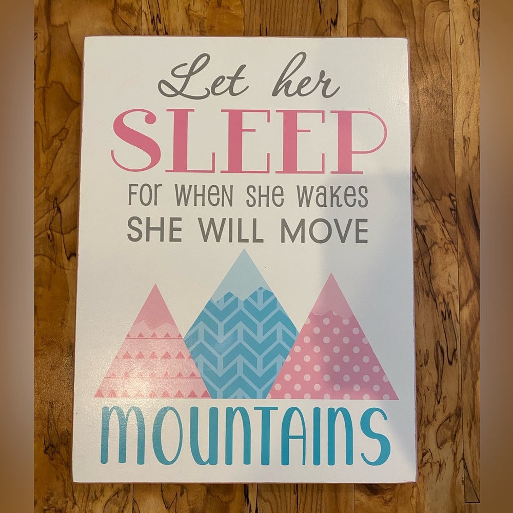 Decorative wooden sign for girls room/ nursery.